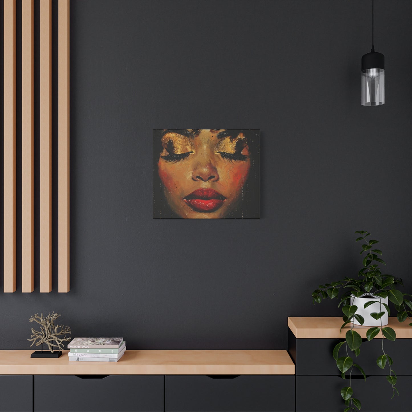 Just Meditate On It Black Woman Art Canvas Wall Print
