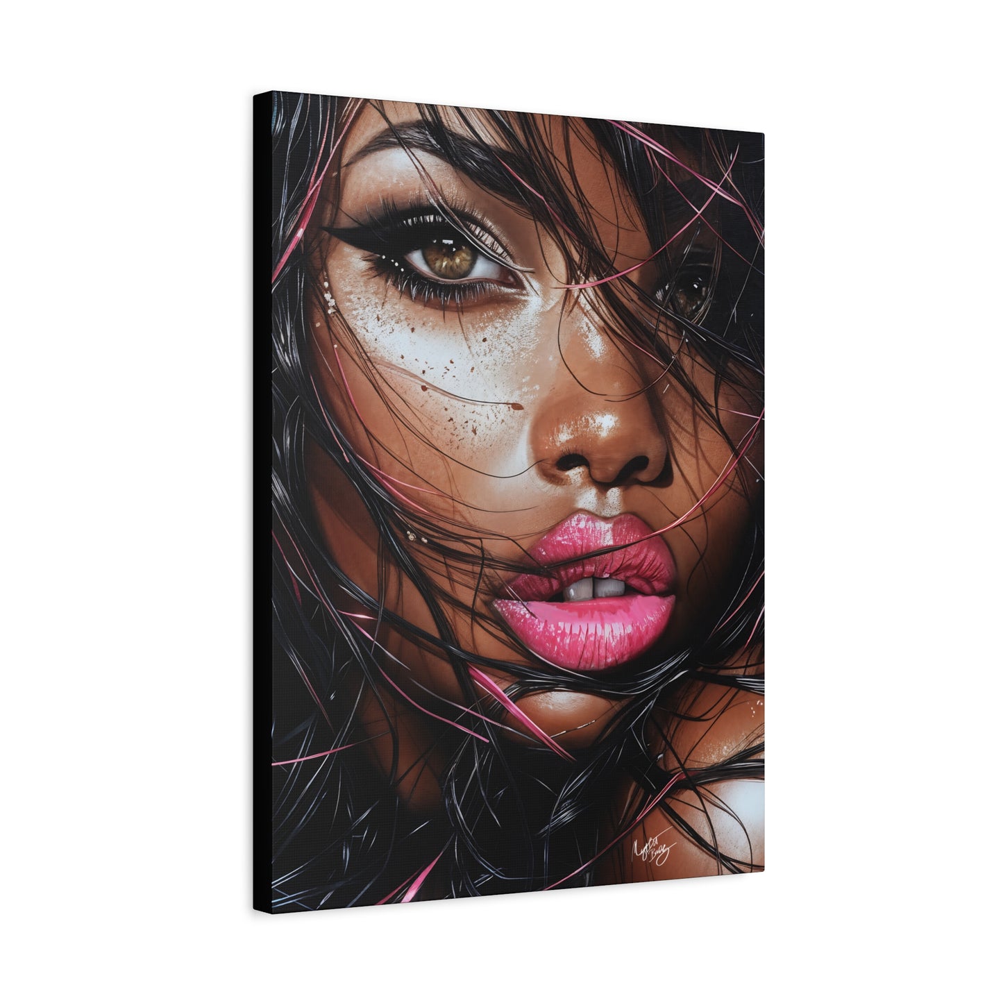 I'm Parched Afrocentric Black Woman Art Canvas Wall Print