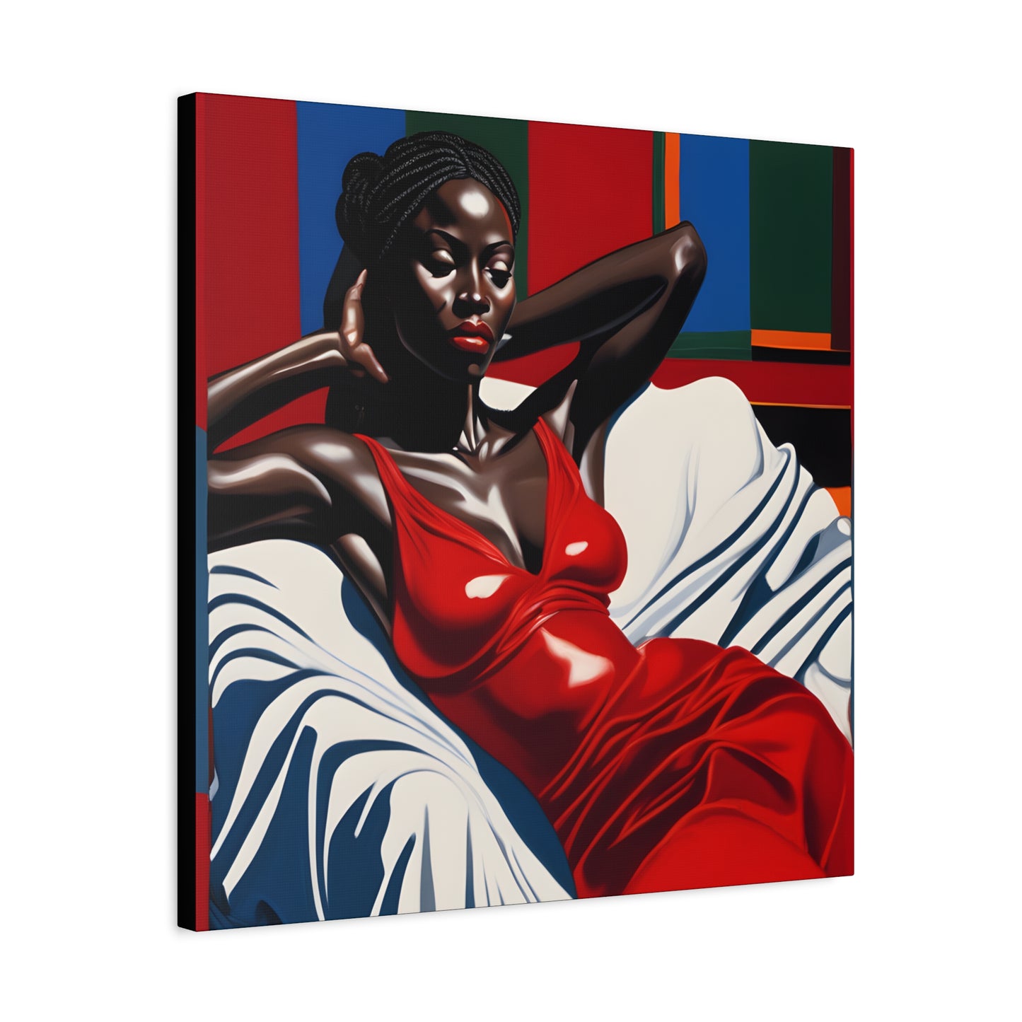 I'll Think About It Afrocentric Black Woman Abstract Art Canvas Wall Print - Xtreme Shopper