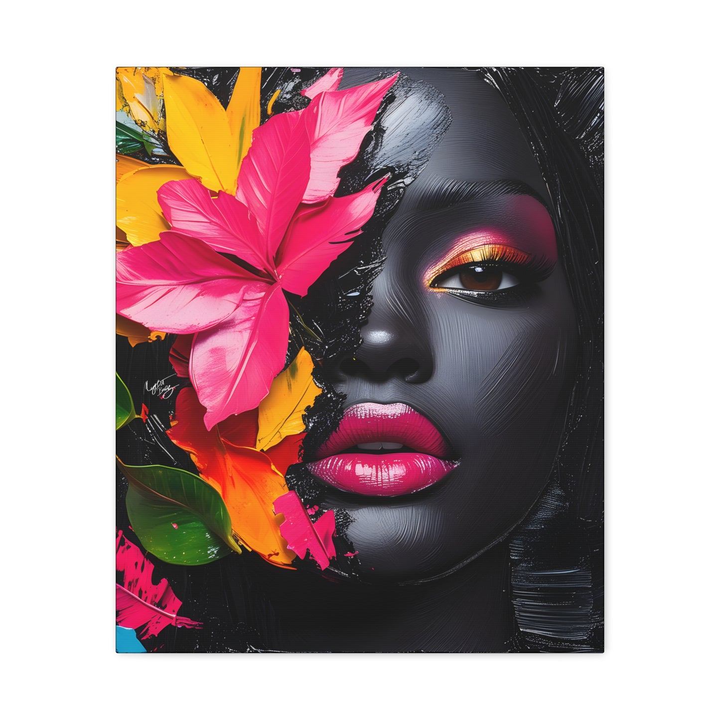 Everything is Beautiful Afrocentric Black Woman Art Canvas Wall Print