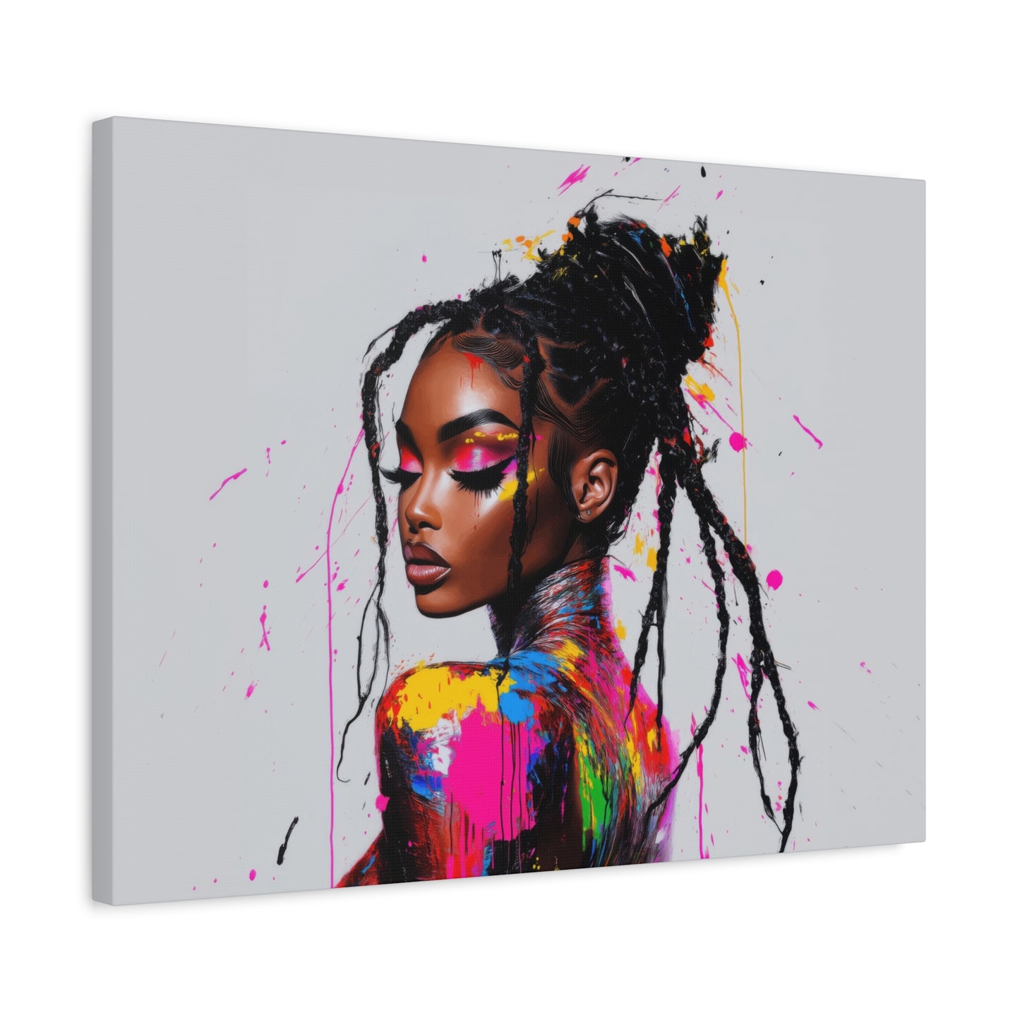 Confidence Afrocentric Black Woman Inspirational Spiritual Art Canvas Wall Print