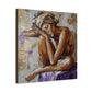 Home Alone Black Woman Art Canvas Wall Print
