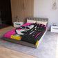 Oversized Thoughts Abstract Black Art Microfiber Duvet Cover