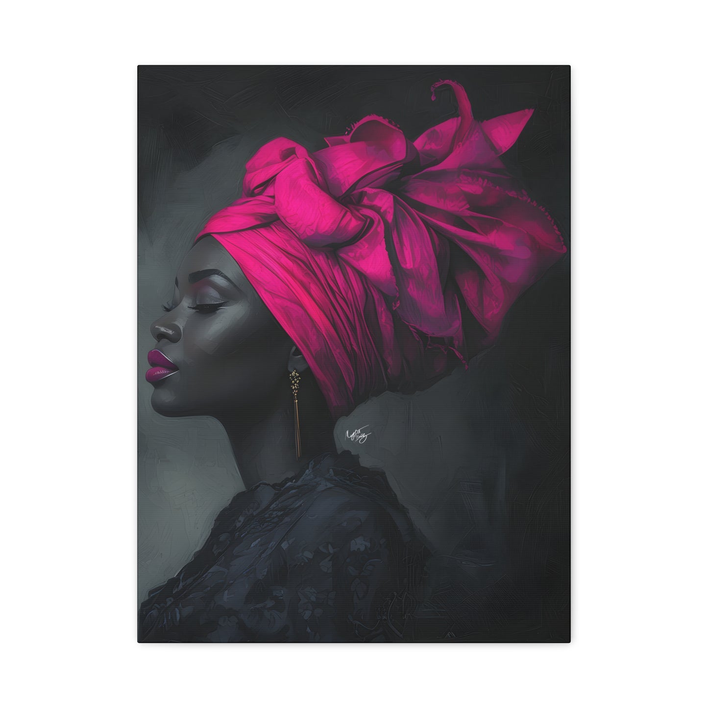 So Still Black Woman Wall Canvas Art