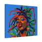 I'm Feeling It Afrocentric Black Woman Abstract Art Canvas Wall Print