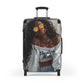 Vacation Mode Black Woman Art Hardshell Hardside Lockable Spinner Suitcase Luggage