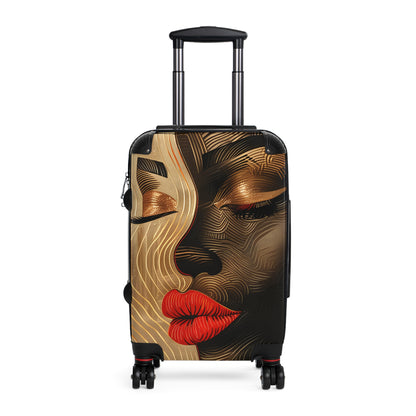 Peaceful Days Black Woman Art Hardshell Hardside Lockable Spinner Suitcase