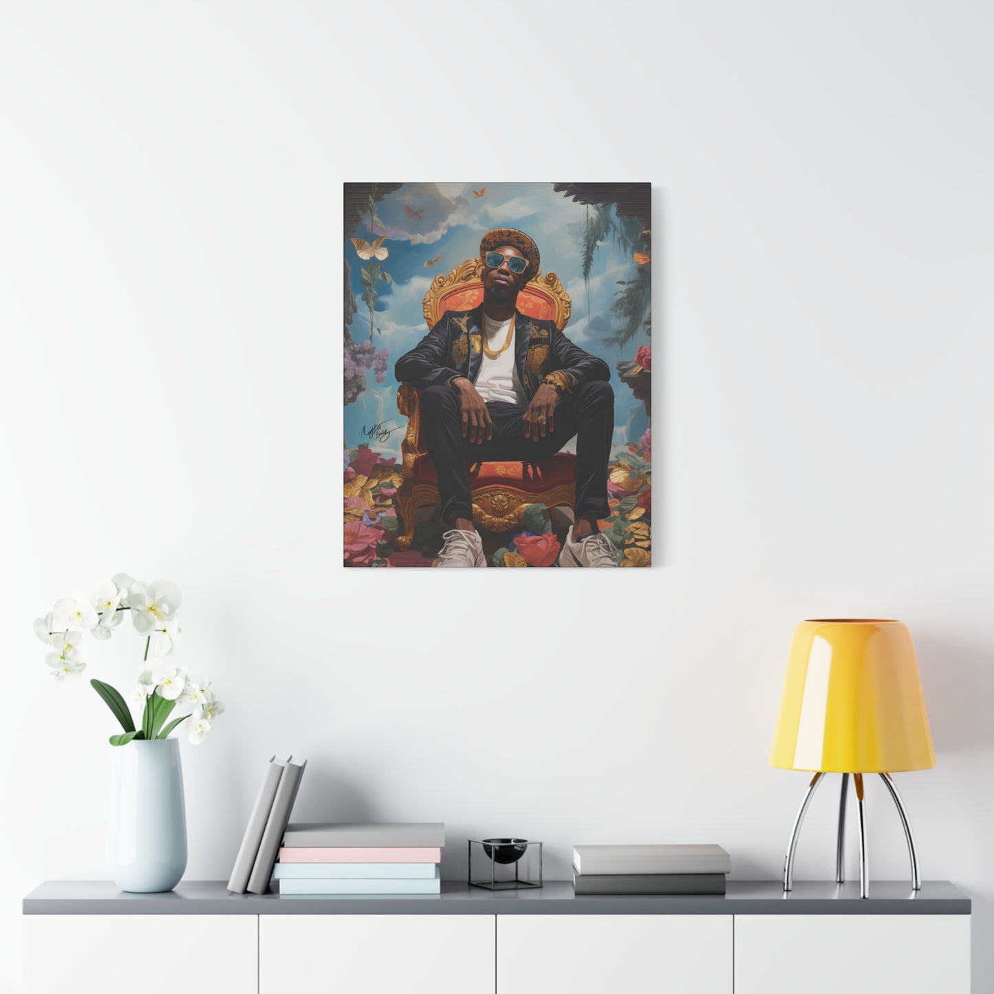 SurrealFlyism Afrocentric Black Man Art Canvas Wall Print