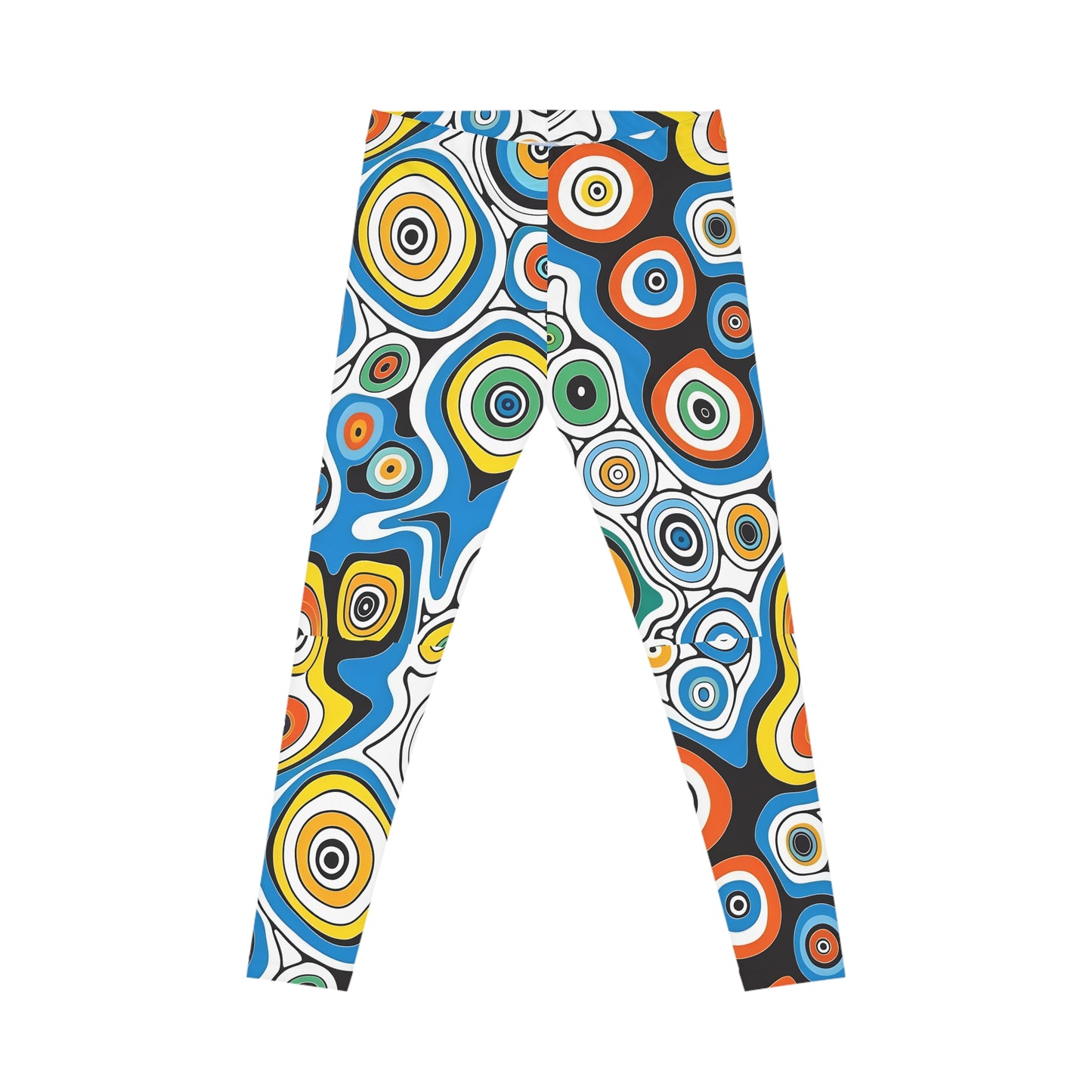 Multicolor Psychedelic Swirl Printed Yoga Pants Leggings