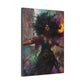 Flee To Freedom Afrocentric Abstract Black Woman Fantasy Alternative History Art Canvas Wall Print