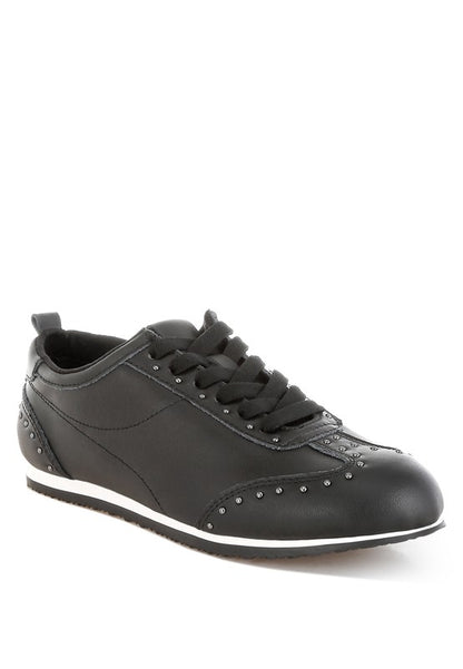 Odaya Studded Real Soft Leather Sneakers - Xtreme Shopper