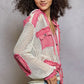 POL Texture Woven Button Down Hooded Shirt with Drawstring Hem - Xtreme Shopper