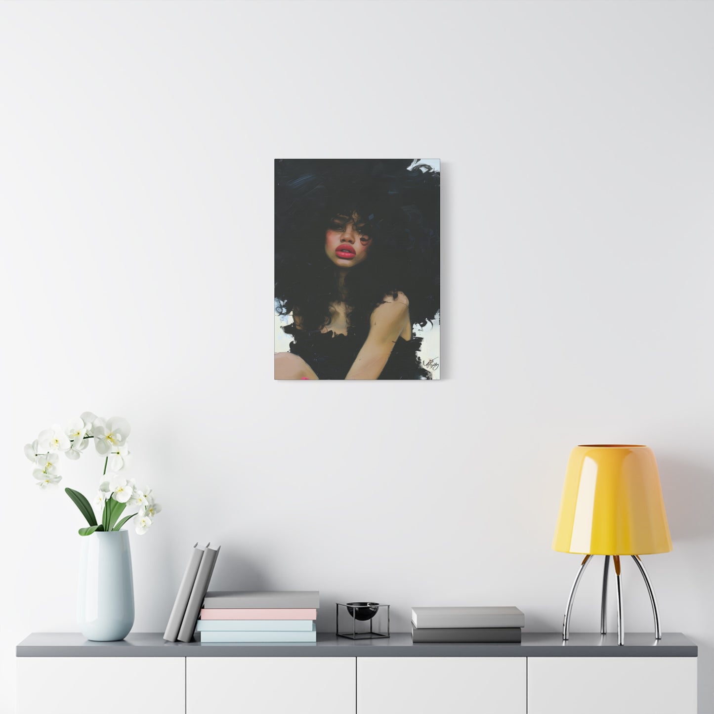 Mary Afrocentric Black Woman Art Canvas Wall Print