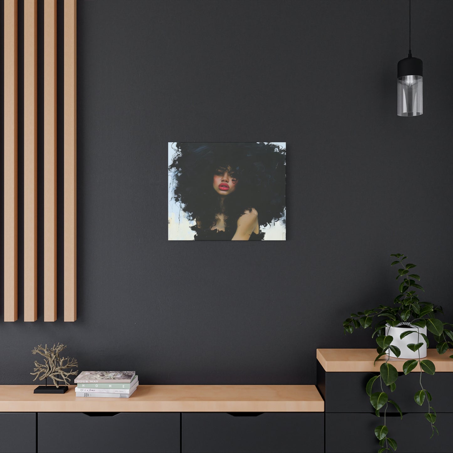 Mary Afrocentric Black Woman Art Canvas Wall Print
