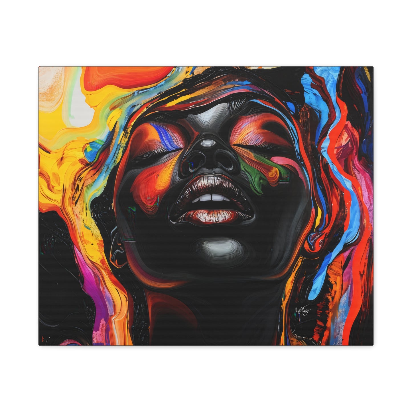 Yes Afrocentric Black Woman Art Canvas Wall Print