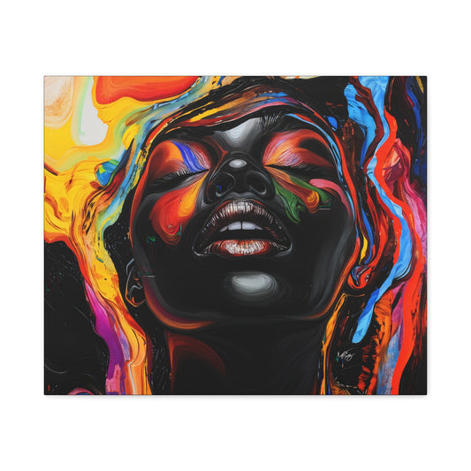 Yes Afrocentric Black Woman Art Canvas Wall Print