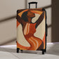 Retro Feelings Black Woman Art Hardshell Hardside Lockable Spinner Suitcase Luggage
