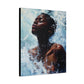 Refreshed Afrocentric Black Woman Art Canvas Wall Print
