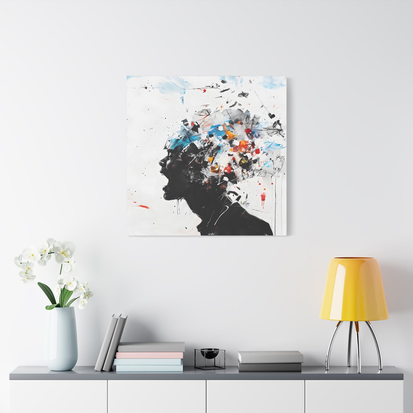 Frustration Afrocentric Black Art Canvas Wall Print