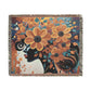 Flowery Thoughts Black Woman Art Woven Throw Blanket