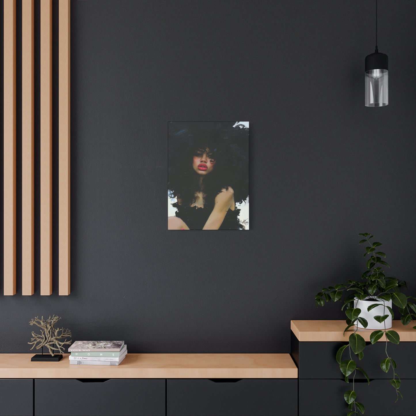 Mary Afrocentric Black Woman Art Canvas Wall Print