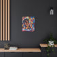 Flowers Blooming Everywhere Afrocentric Black Abstract Art Canvas Wall Print