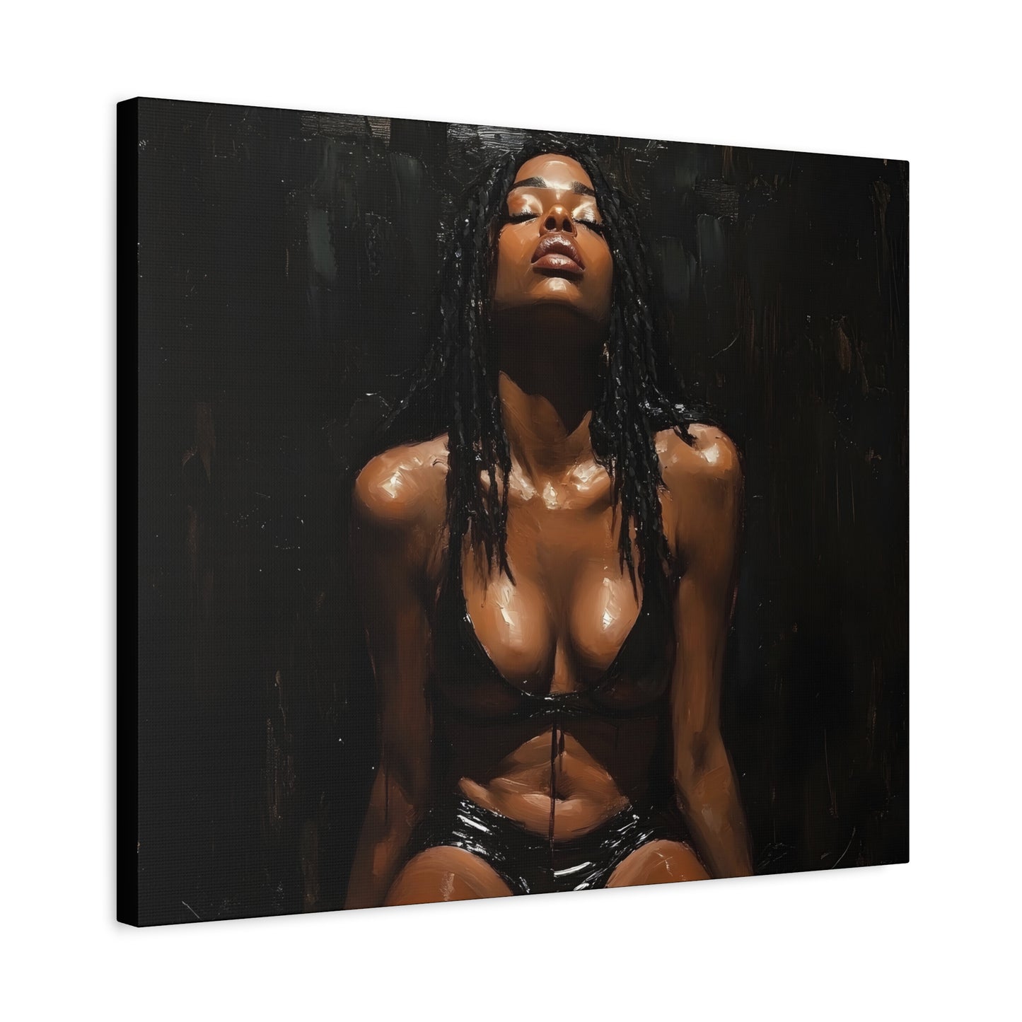 At The End Of The Day Afrocentric Black Woman Art Canvas Wall Print