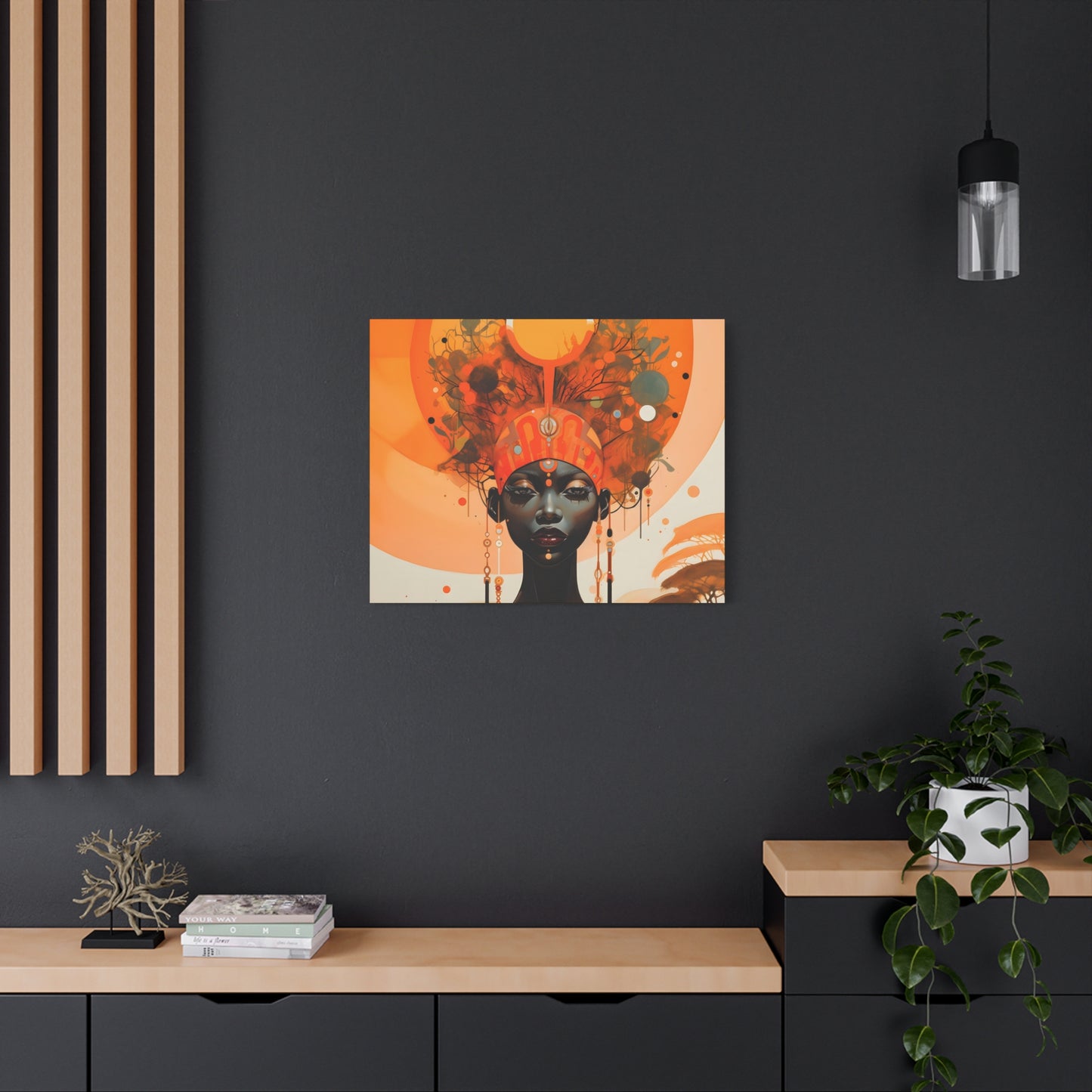 Beautiful Autumn Afternoon Black Woman Art Canvas Wall Print - Xtreme Shopper