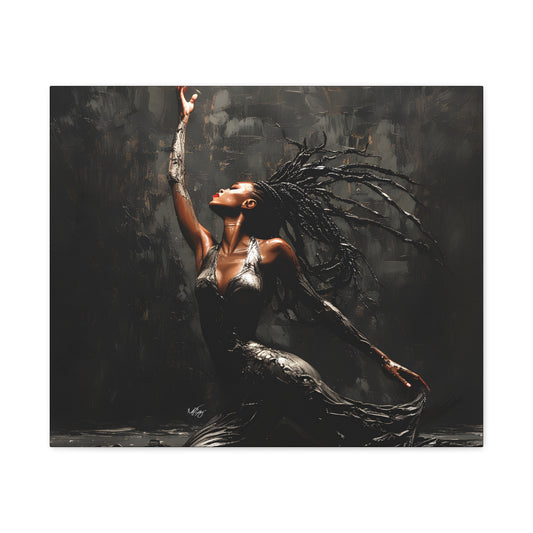 Dance In The Dark Afrocentric Black Woman Art Canvas Wall Print