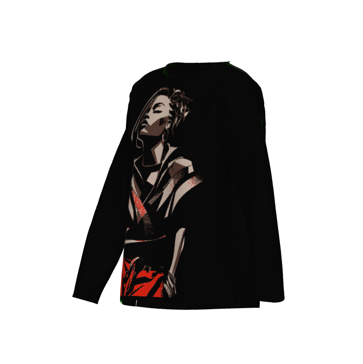 Just Chillin' Afrocentric Black Woman Art Crewneck Tunic Sweater