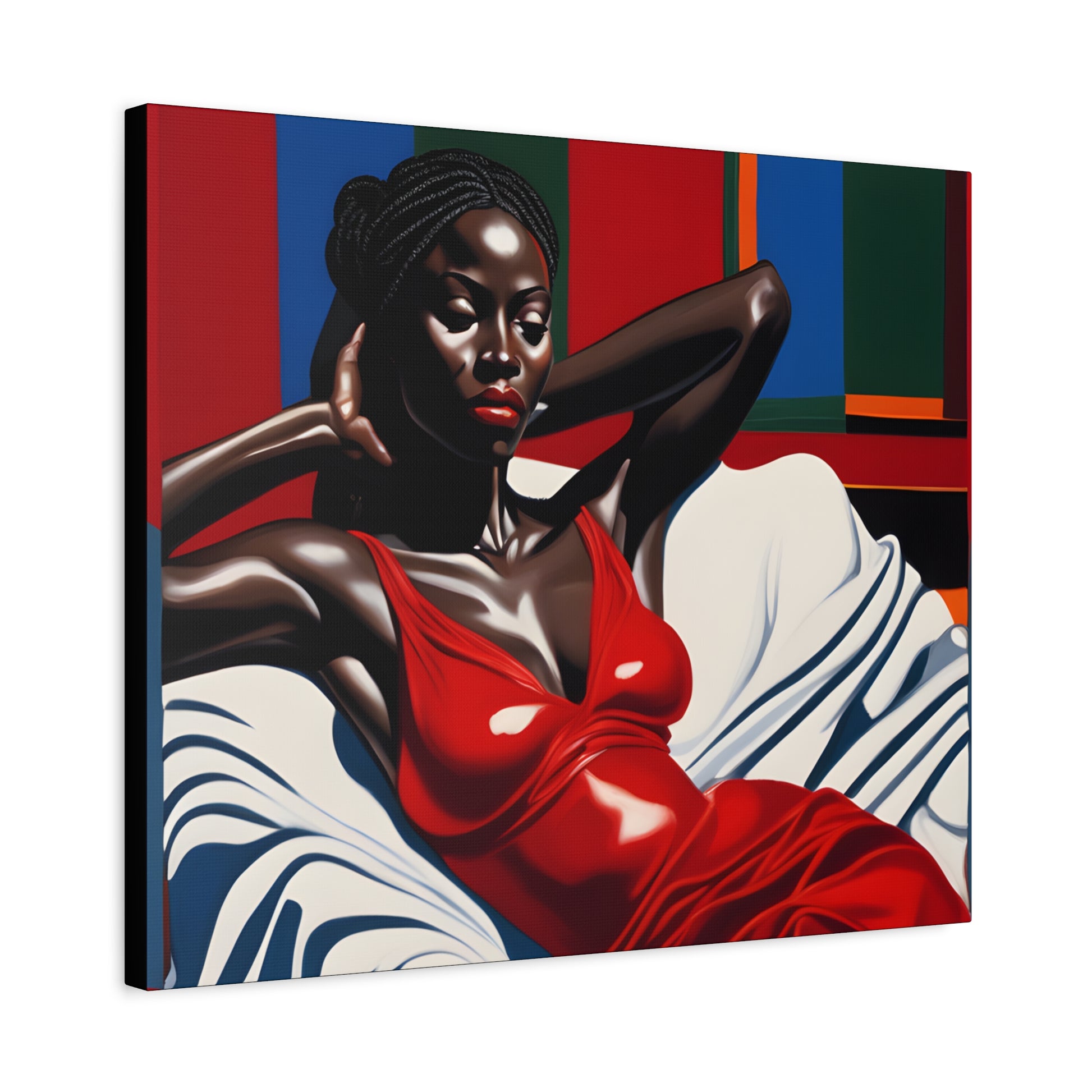 I'll Think About It Afrocentric Black Woman Abstract Art Canvas Wall Print - Xtreme Shopper
