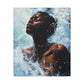 Refreshed Afrocentric Black Woman Art Canvas Wall Print