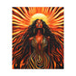 Sunkissed Afrocentric Black Woman Abstract Art Canvas Wall Print