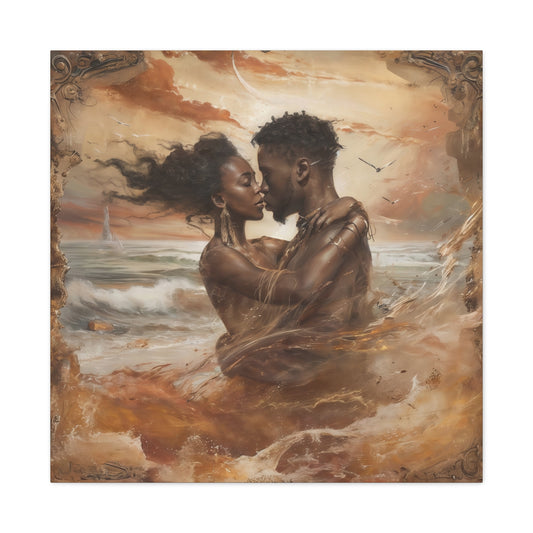 Forever Mine Black Love Art Canvas Wall Print
