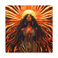 Sunkissed Afrocentric Black Woman Abstract Art Canvas Wall Print