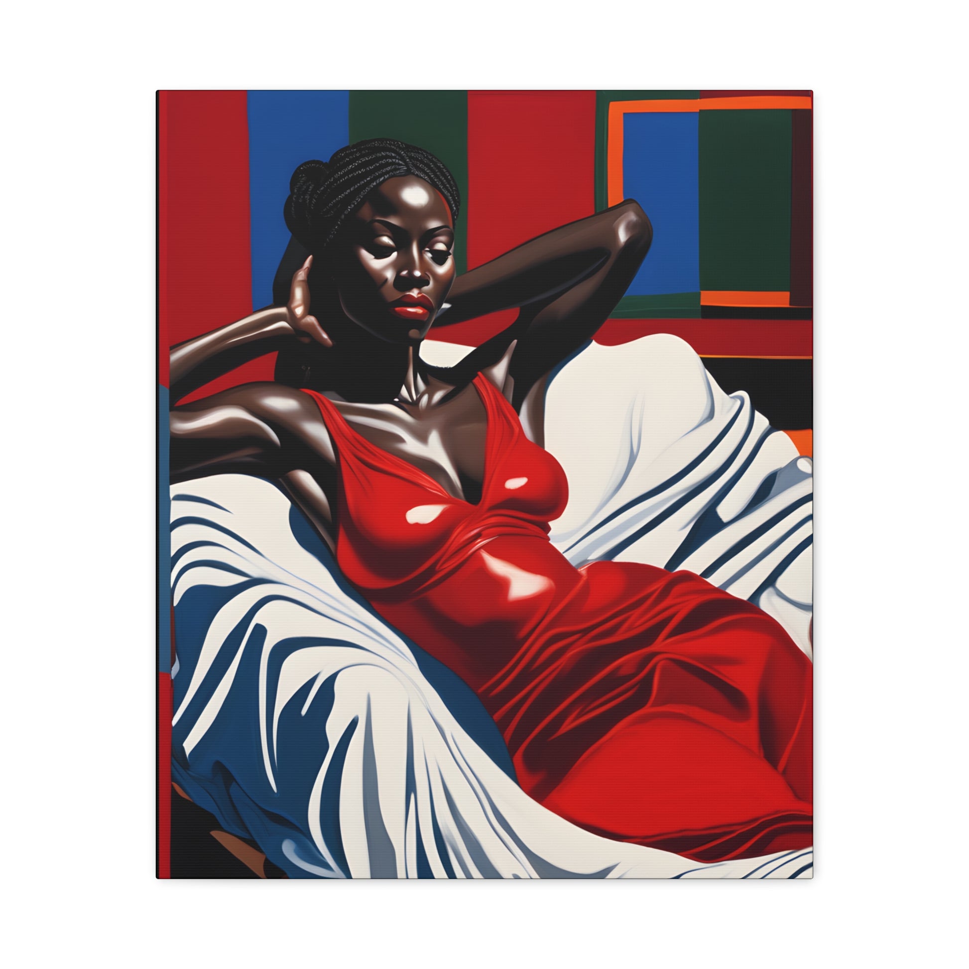 I'll Think About It Afrocentric Black Woman Abstract Art Canvas Wall Print - Xtreme Shopper