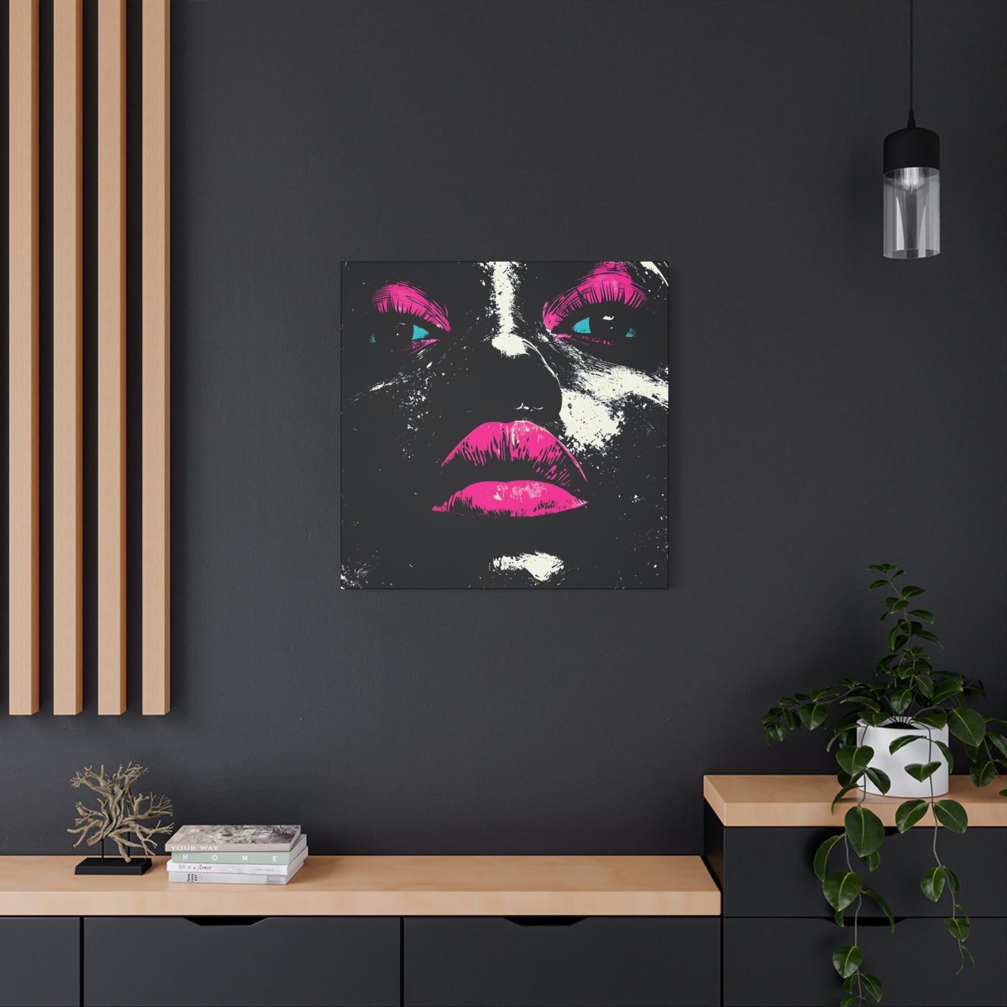 Anticipation Black Woman Art Canvas Wall Print