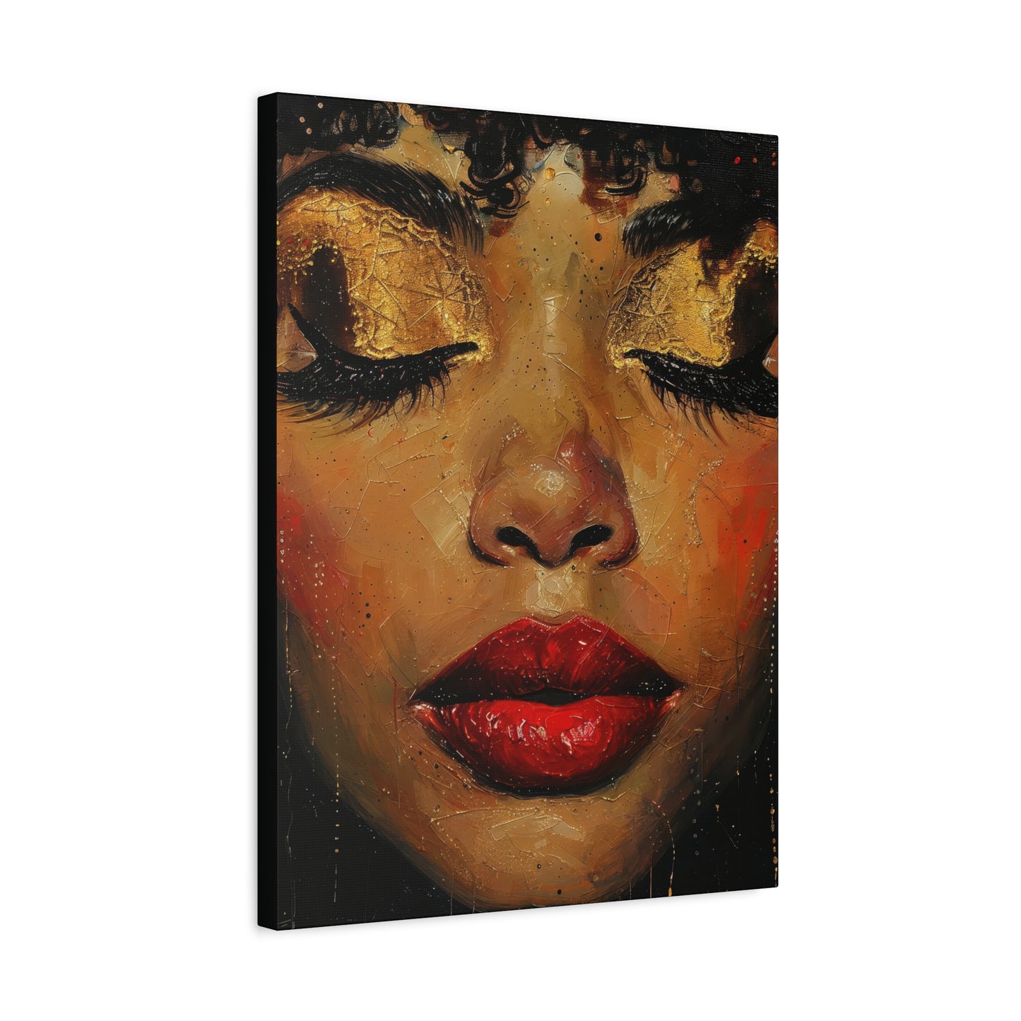 Just Meditate On It Black Woman Art Canvas Wall Print