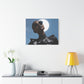 Moonstruck Afrocentric Black Woman Abstract Art Canvas Wall Print