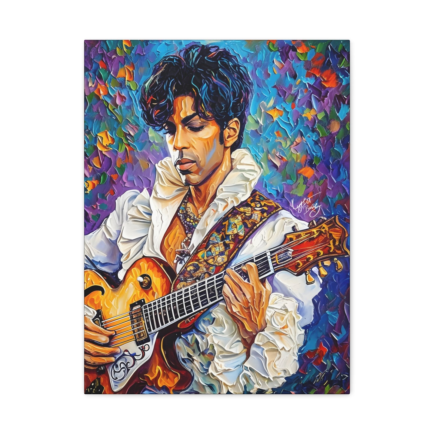 Prince The Artist Afrocentric Black Man Art Canvas Wall Print