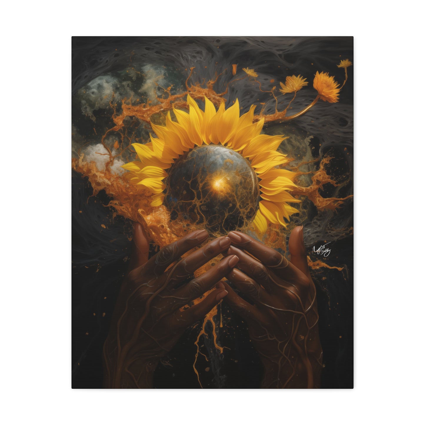 New Beginnings Afrocentric Black Art Canvas Wall Print