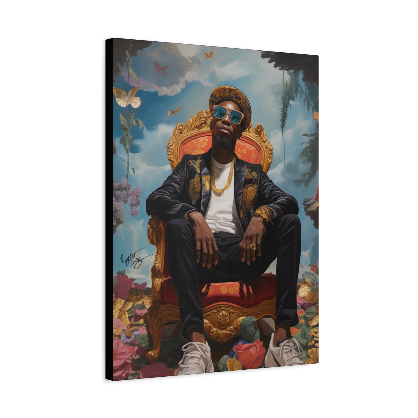 SurrealFlyism Afrocentric Black Man Art Canvas Wall Print