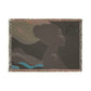 The Rising Sun Afrocentric Black Woman Abstract Art Woven Throw Blanket