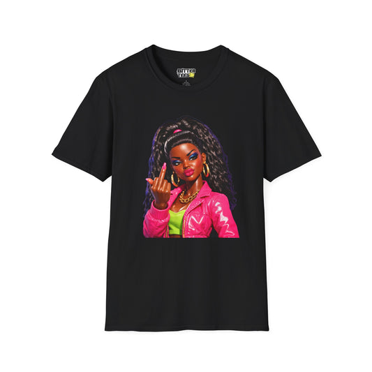 FU Black Doll Meme Retro 90s Attitude Portrait Novelty Unisex T-Shirt
