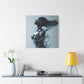 Moisturized and Unbothered Afrocentric Black Woman Art Canvas Wall Print