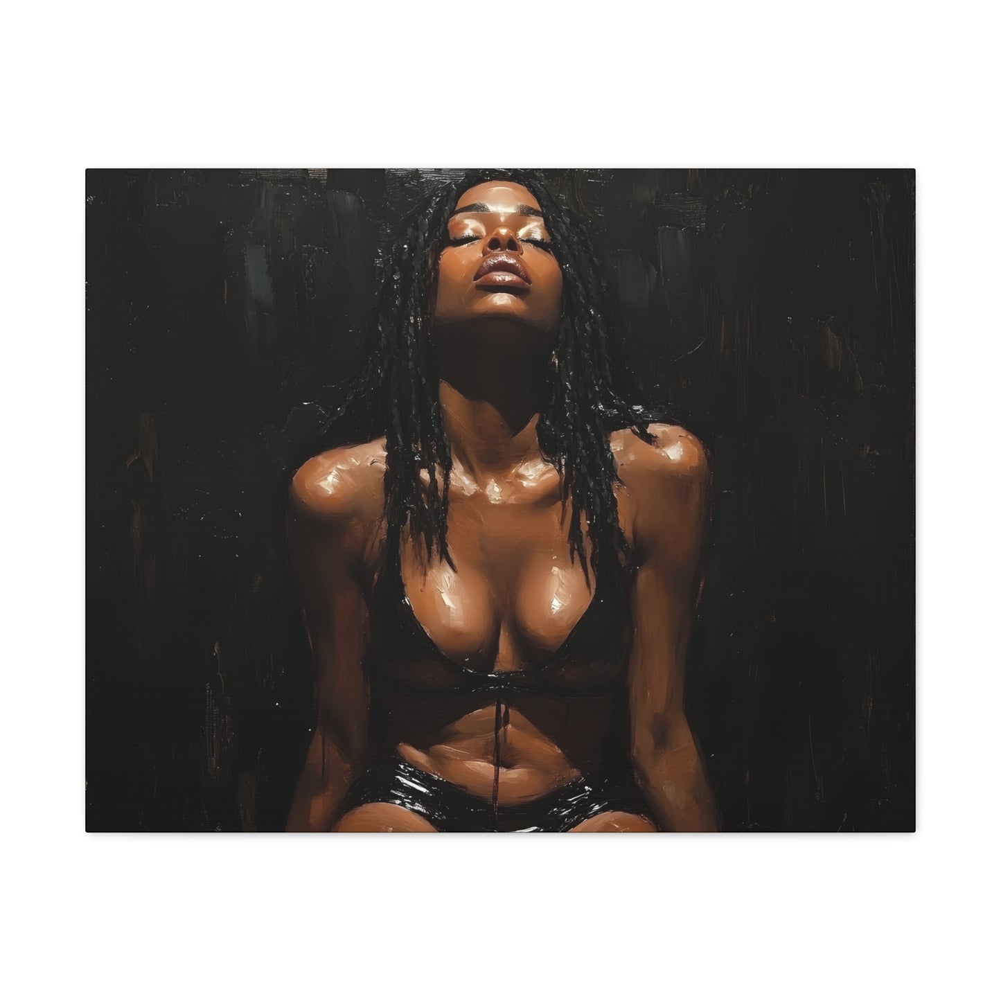 At The End Of The Day Afrocentric Black Woman Art Canvas Wall Print