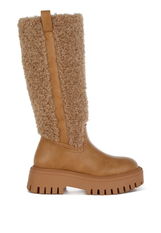Lapland Fur Detail Calf Length Boots - Xtreme Shopper