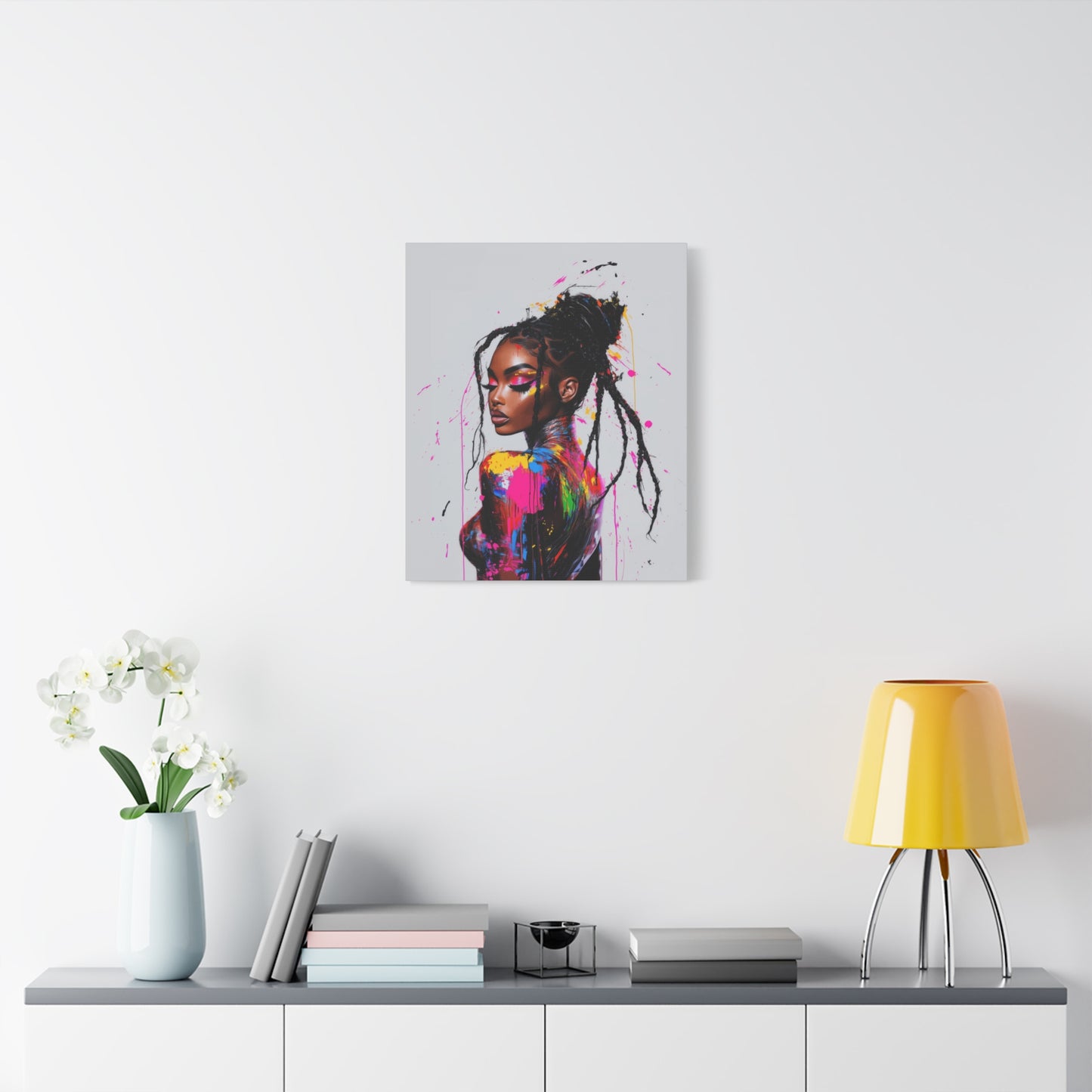 Confidence Afrocentric Black Woman Inspirational Spiritual Art Canvas Wall Print