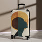 Travel Brings Balance Black Art Hardshell Hardside Lockable Spinner Suitcase Luggage