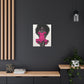Pink Is My Color Black Woman Art Canvas Wall Print